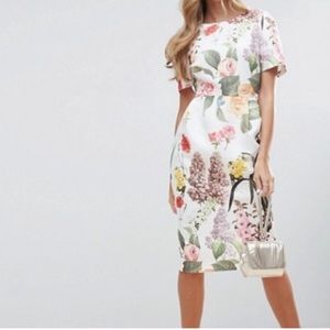 ASOS floral midi dress